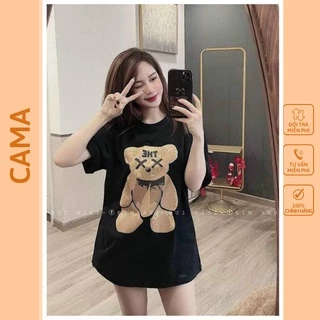 Áo thun nam nữ unisex form rộng tay ngắn in hình gấu cổ tròn Cama Store M282