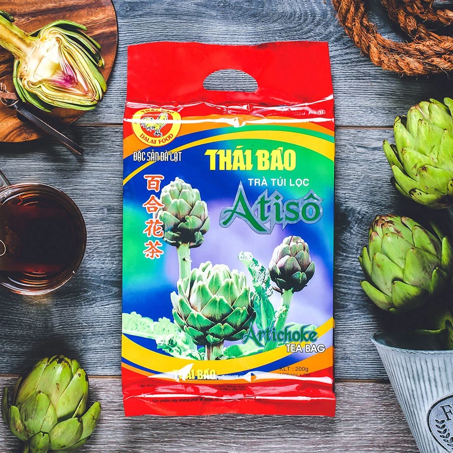 Trà atiso túi lọc Langfarm x Thái Bảo - Thảo mộc cho sức khoẻ, thơm dịu vị thiên nhiên, sản xuất tại Đà Lạt