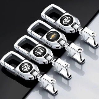 Móc chìa khóa kim loại ô tô có thể xoay 360 ° Universal key chain anti-lost lock chain một loạt các mô hình tùy chọn