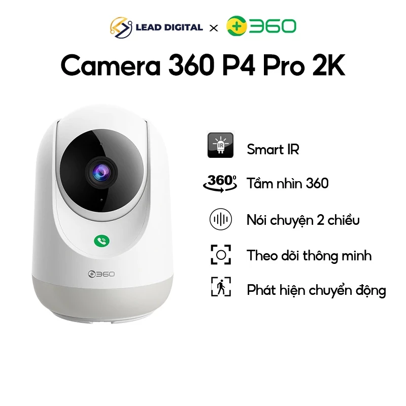 Camera 360 độ giám sát trong nhà Qihoo 360 P4 Pro 2K - Hàng Chính Hãng