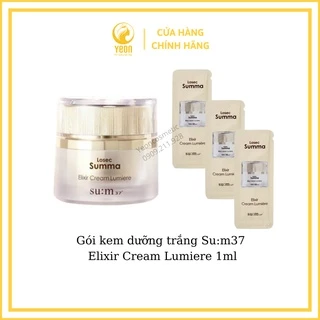 Gói kem dưỡng trắng mờ thâm nám Sum losec Summa Elixir Cream Lumiere 1ml_𝐘𝐄𝐎𝐍 𝐋𝐔𝐗𝐔𝐑𝐘 𝐂𝐎𝐒𝐌𝐄𝐓𝐈𝐂𝐒