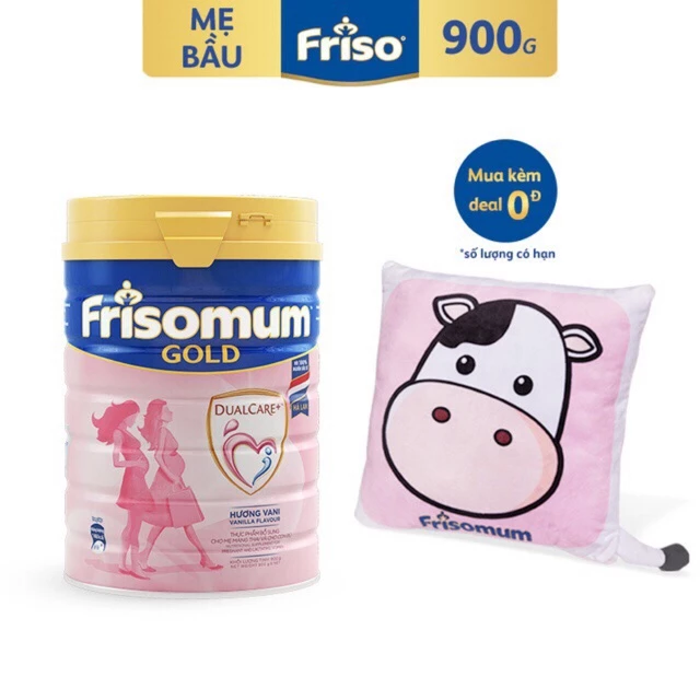 [Tặng gối tựa lưng bò sữa]Sữa Friso mum Cam/Vani 900g