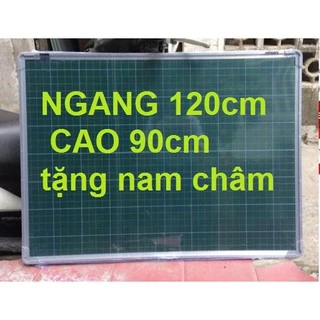 Bảng viết phấn - bảng từ xanh Hàn Quốc ô li tiểu học, KT 90x120cm, tặng kèm nam châm, lau bảng