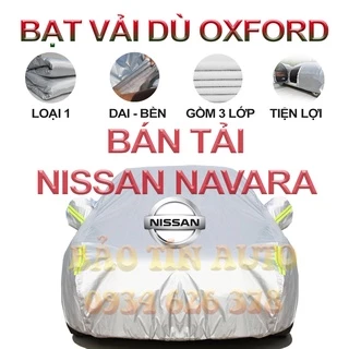 [LOẠI 1] Bạt che kín bảo vệ xe bán tải Nissan Navara 4,5 chỗ tráng bạc cao cấp, áo chùm bạc trùm phủ xe oto ban tai