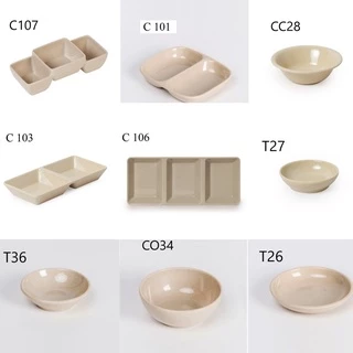 Chén đựng nước chấm,gia vị nhựa Melamine màu Nâu nhiều Size