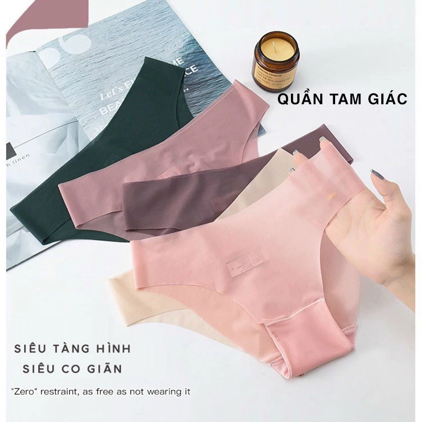 Quần Lót Nữ Tam Giác Chất Voan Tuyết Tàng Hình Chống Hằn Cao Cấp 9076