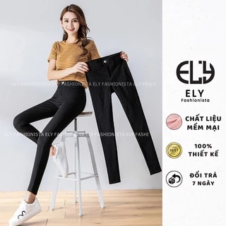 Quần tregging nữ cạp cao  dáng dài ôm bó legging chất vải UMI hàn cao cấp ko bai, không xù, không cắn chỉ chất ELY208.