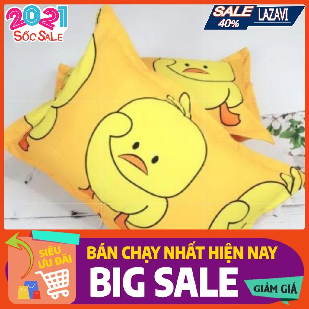 Vỏ gối nằm cotton poly 45x65cm sale lỗ vốn