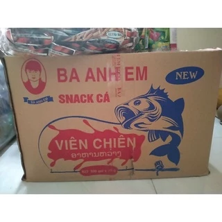 Thùng snack cá viên chiên 10 bịch 600 gói thơm ngon giòn tan ăn là ghiền