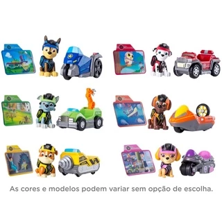 Đồ chơi Paw patrol: bộ gồm xe và chó cứu hộ kèm thẻ nhiệm vụ mission