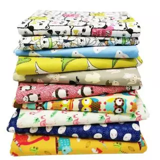 Vải cotton 50 * 160cm in họa tiết hoạt hình dễ thương dùng làm đồ thủ công diy