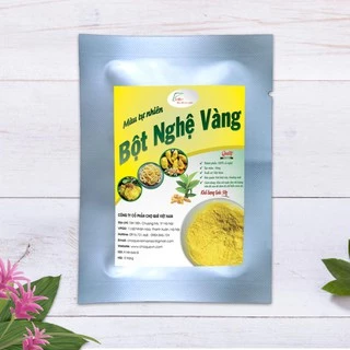 Tinh bột nghệ vàng gói 20g sấy lạnh nguyên chất 100% từ củ nghệ vàng nguyên liệu dùng để uống, pha chế, tạo màu xôi