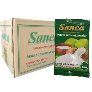 1 thùng bột cốt dừa sanca gói 50g . 60 gói