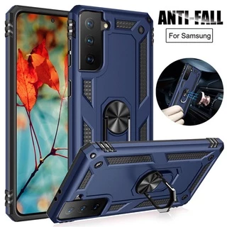 Ốp Điện Thoại PC + TPU Silicone Chống Sốc Có Giá Nhẫn Từ Tính Cho Samsung Galaxy A6 A8 Plus A7 A750 A9 A9S J8 2018