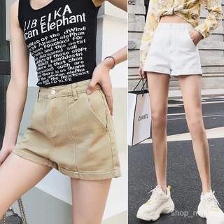 ( HÀNG CÓ SẴN ) Quần Short Denim Nữ lưng cao Kiểu Hàn Quốc