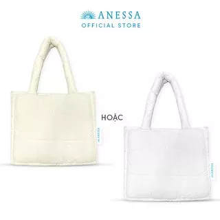 [HB Gift] Túi Chần Bông màu trắng & màu kem Anessa