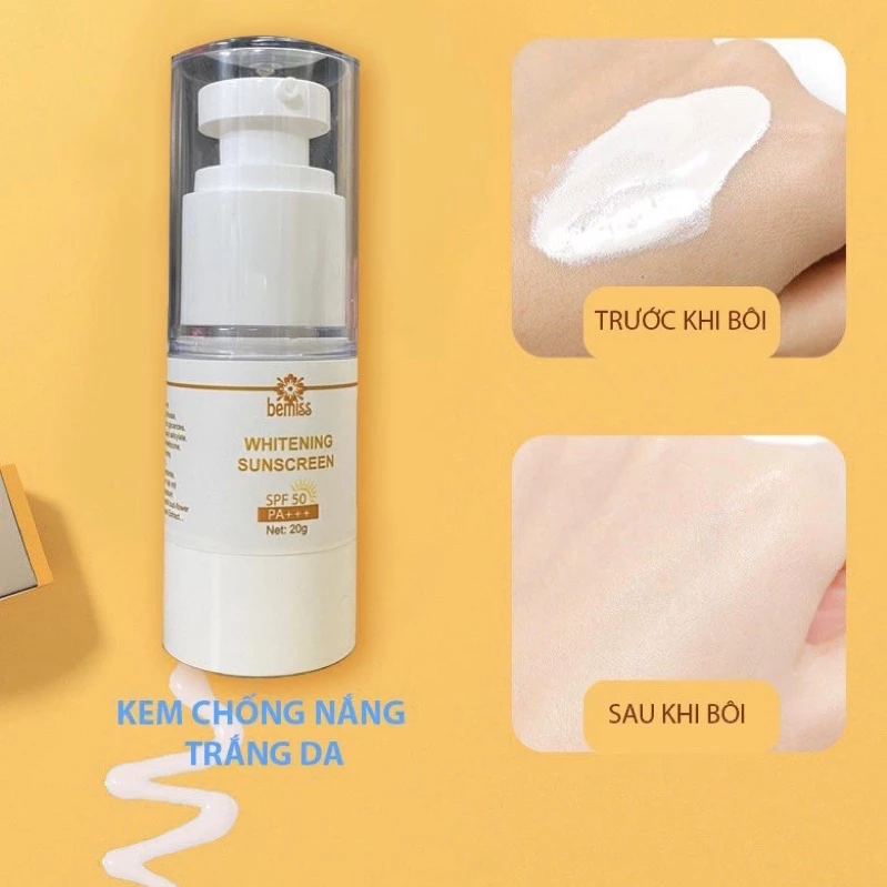 Kem chống nắng Vật lý kết hợp Hoá Học SPF50, thoáng khí và không nhờn dính Handmade