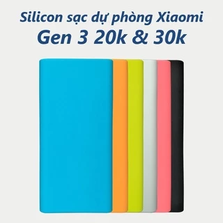 BAO SILICON SẠC DỰ PHÒNG XIAOMI 20.000 GEN 3 - VỎ BẢO VỆ SILICON SẠC DỰ PHÒNG XIAOMI GEN 3 30000 mAh