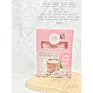 Bột cám gạo sữa cao cấp 100gr - Không pha tạp chất - Đắp mặt nạ dưỡng trắng mịn da, tẩy da chết bột cối gạo Nhà Ri