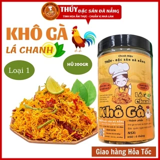 KHÔ GÀ LÁ CHANH CHÍNH HIỆU THÚY ĐẶC SẢN ĐÀ NẴNG - HŨ 200GR