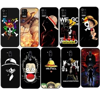 Ốp điện thoại TPU mềm màu đen cho LG V50 G7 G8 G8X ThinQ 5G V50S SM44 ONE PIECE Monkey D Luffy