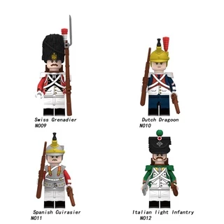 Minifigures Nhân Vật Người Lính Đức Italia Tây Ban Nha Trong Cuộc Chiến Napoleon Mẫu Mới Nhất - Đồ Chơi Lắp Ráp Mini