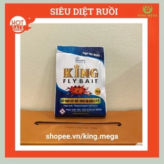 Bột diệt ruồi King Fly Bait - diệt ruồi vàng, ruồi giấm, ruồi cánh bướm - An toàn tuyệt đối( Gói 20g Trắng xanh)