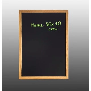 Bảng menu khung gỗ 50x70cm Tặng 1 bút dạ quang và 1 hộp phấn màu