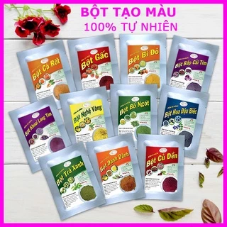 Bột tạo màu thực phẩm hữu cơ rau củ quả gói 10gr lá nếp/lá dứa/gấc/dành dành/củ dền/trà xanh/ bí đỏ/ bồ ngót/ khoai tím