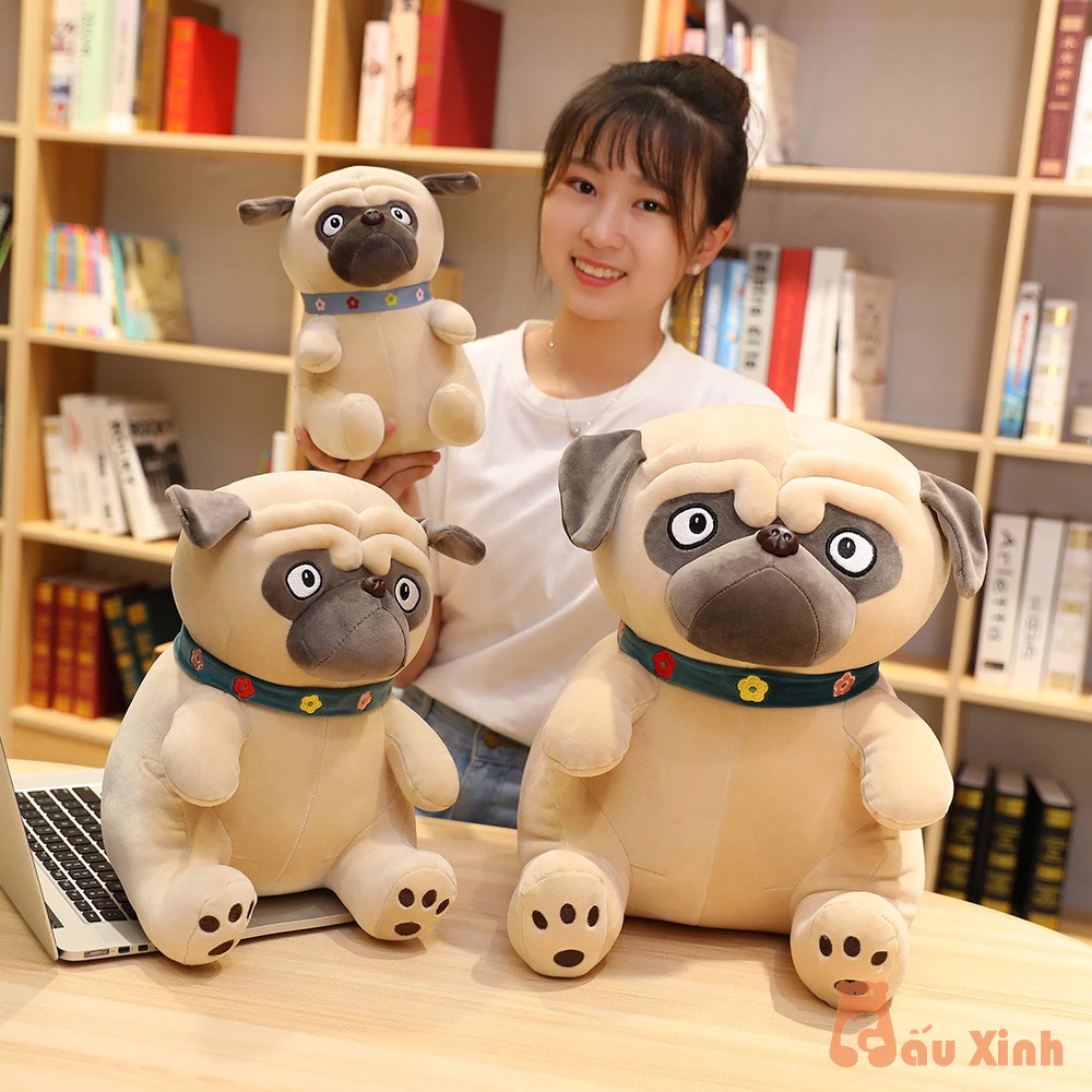 Gấu Bông Chó Mặt Xệ, Chó Pug Dáng Ngồi Dễ Thương - Gấu Xinh - G74