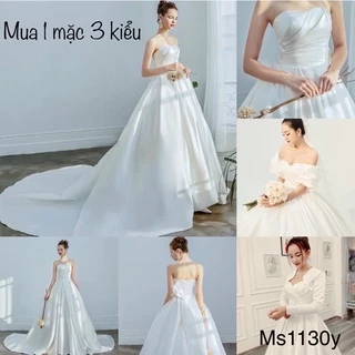 ĐẦM CÚP XOÈ 360 MẶC CƯỚI BIẾN HOÁ 3 KIỂU SIZE S M L XL ẢNH VÀ VIDEO CHỦ SHOP TỤW CHỤP 1000%