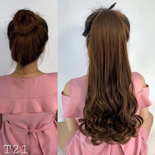 tóc Cột xoăn đuôi cao cấp chịu nhiệt-65 cm-ảnh thật