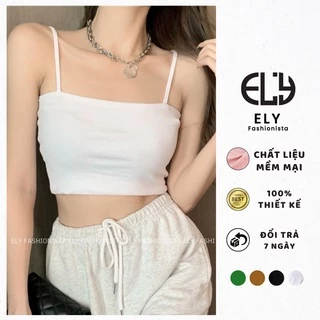 Áo croptop nữ ELY dáng ôm chiết eo TANK TOP  không đệm vải cotton Bozip co giãn tốt thoáng mát nhiều màu sắc ELY223.