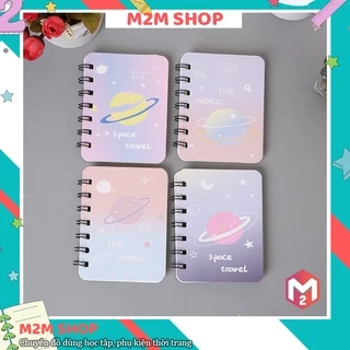 Sổ tay mini có dòng kẻ hình vũ trụ hành tinh dễ thương (8x10,5cm)