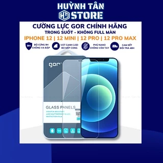 Kính cường lực Iphone 12, 12 Mini, 12 Pro ,12 Pro Max trong suốt gần như FULL chính hãng GOR