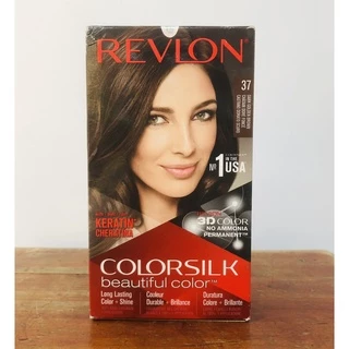 [ Số 37] Nhuộm tóc thời trang Revlon Colorsilk 3D hàng công ty với Keratin cho tóc bóng mượt và óng ánh Xuất xứ: hàng c