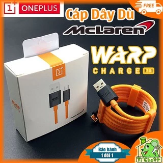 [ZIN McLaren] Cáp OnePlus Sạc Nhanh Warp Charge 30W Dây Dù Màu Cam