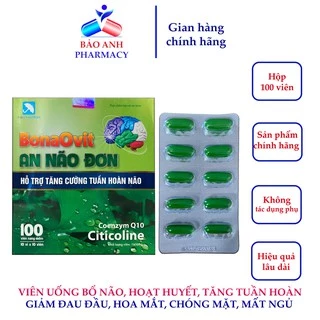 An Não Đơn - Bổ não CAO CẤP -Giúp giảm đau đầu, chóng mặt, hoạt huyết dưỡng não, cải thiện giấc ngủ, tình trạng hay quên