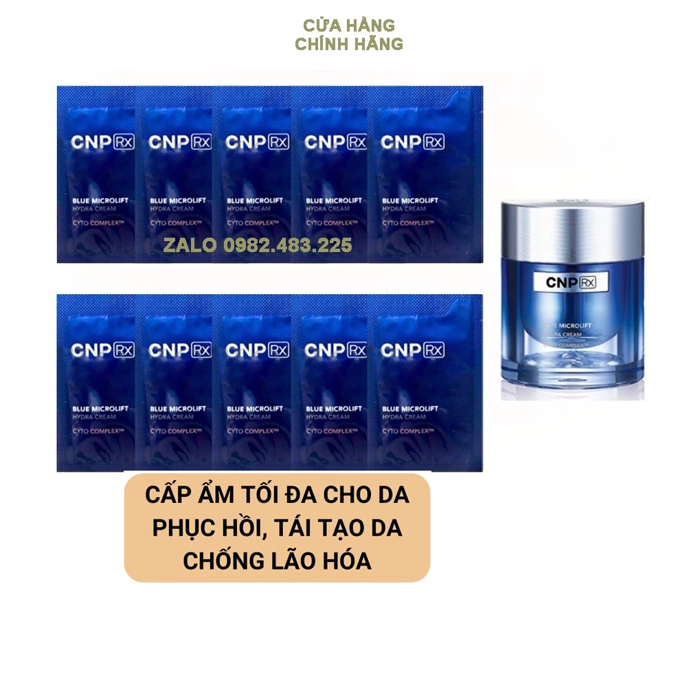 Gói sample Kem dưỡng cấp nước, phục hồi da Blue Microlift Hydra CNP(Rx) cream