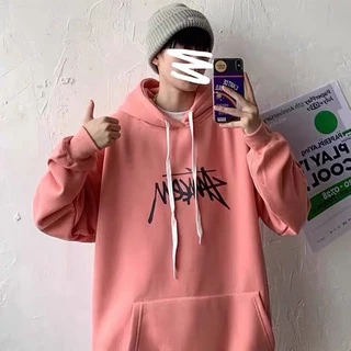 Áo hoodie dáng rộng in họa tiết thời trang mùa đông cho nam có 5 màu tùy chọn size M-5XL