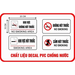 nhãn dán không hút thuốc