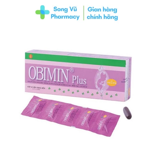 Viên uống Obimin Plus - Bổ sung Vitamin cho bà bầu (Hộp 30 viên)