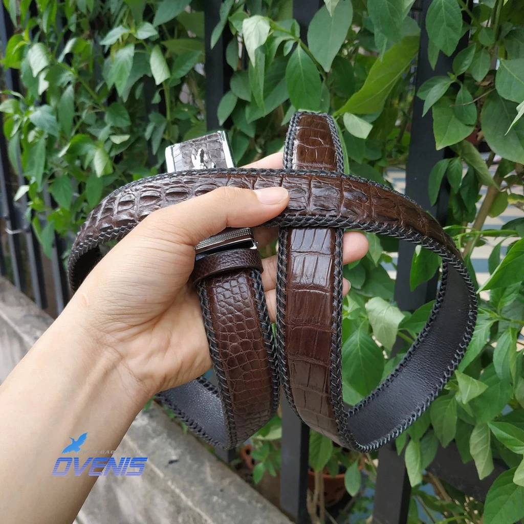 Dây nịt nam da cá sấu. [DÂY CÓ ĐAN VIỀN THỦ CÔNG RẤT BỀN VÀ ĐẸP]