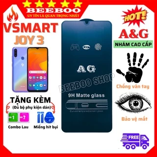 [AG NHÁM CAO CẤP] Kính Cường Lực Vsmart Joy 3 - Full màn hình - Nhám phủ Nano Cao cấp - Chống vân tay