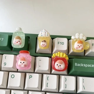 Keycap Đồ Ăn Nước Dễ Thương Mẫu Mới Phím Lẻ