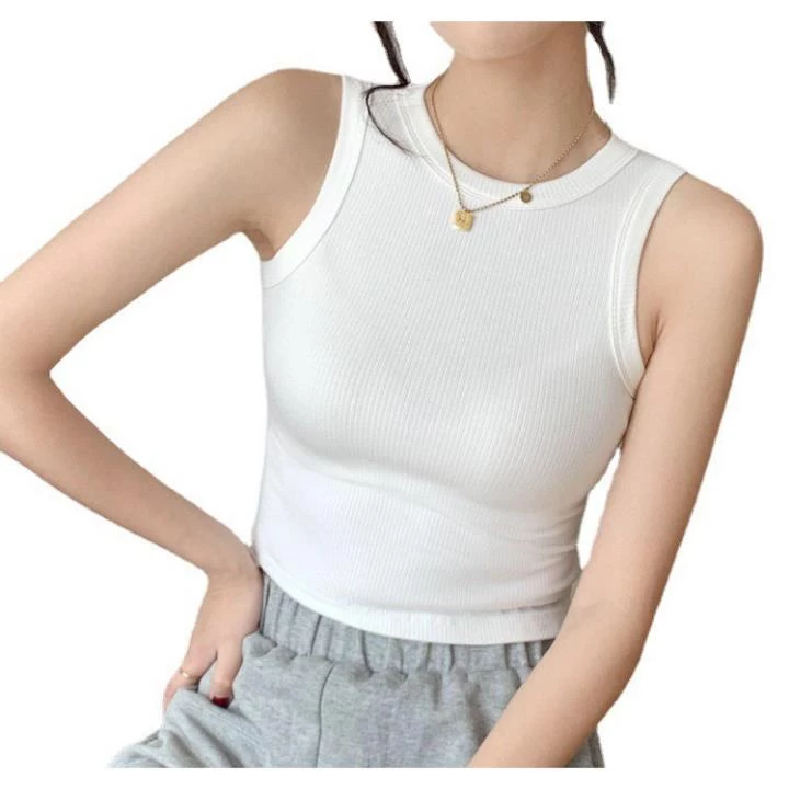 Áo Ba Lỗ Nữ Dáng Croptop Cotton Tăm Xuất Khẩu Siêu Mềm