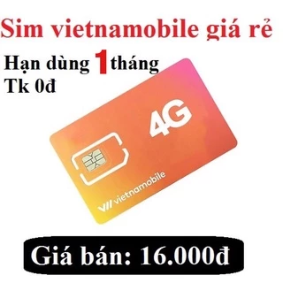 Sim số Vietnamobile Hạn Dùng 1 Tháng Tạo Tài Khoản