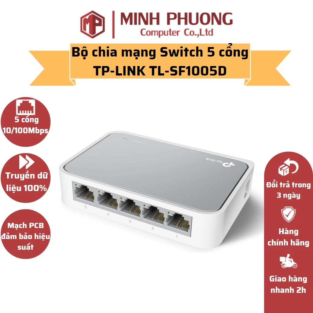 Bộ Chia Mạng Switch 5 cổng TP-LINK TL-SF1005D 10/100Mbps