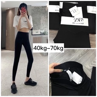 Quần Legging Zara 🍀FREESHIP🍀 Quần Legging cạp cao, nâng mông hot 2021 siêu co dãn, chất mềm đẹp , full size Bống chic