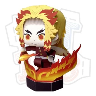 Mô hình giấy Anime Chibi Kyojuro Rengoku ver 2 - Demon Slayer (Kimetsu no Yaiba)